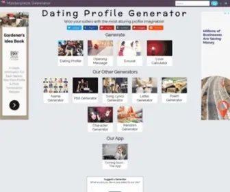 Dating-Profile-Generator.org.uk(Dating Profile Generator) Screenshot