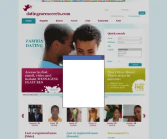 Datingcoresecrets.com(Site for friends in Zambia) Screenshot