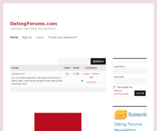 Datingforums.com(Datingforums) Screenshot