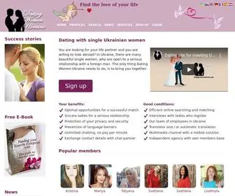 Datingwomenukraine.com(Dating with single Ukrainian women) Screenshot
