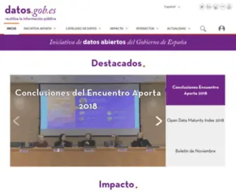 Datos.gob.es(datos) Screenshot