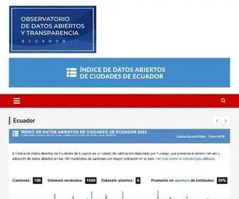 Datosabiertos.ec(Observatorio promovido por Fundapi) Screenshot