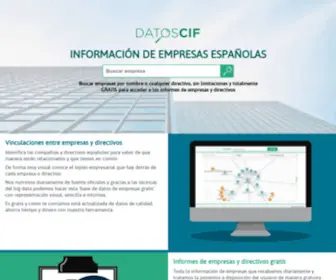 Datoscif.es(Información gratis de empresas españolas) Screenshot