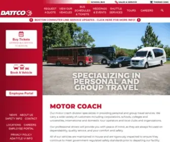 Dattco.com(DATTCO Motor Coach) Screenshot
