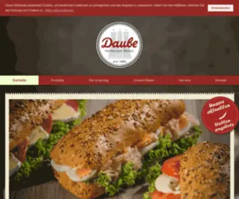 Daube-Backt.de(Bäckerei Daube) Screenshot