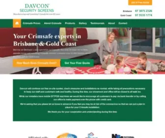 DavCon.com.au(Crimsafe Brisbane & Gold Coast) Screenshot