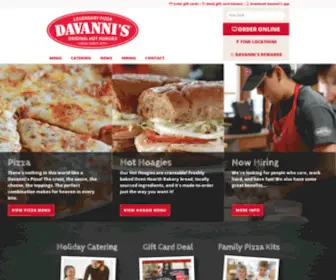 Davannis.com(Davanni's Pizza & Hot Hoagies) Screenshot