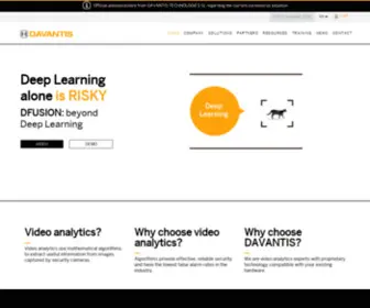 Davantis.com(Video analysis and perimeter protection products with our own technology) Screenshot