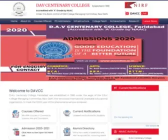 DavCCFBD.ac.in(Degree college in Faridabad) Screenshot