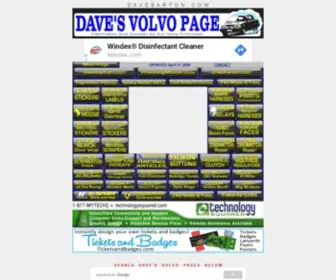 Davebarton.com(Dave's Volvo Page) Screenshot