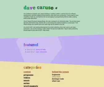 Davecode.me(Dave caruso's website) Screenshot