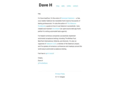 Davehaeffner.com(Davehaeffner) Screenshot