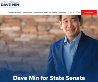 Davemin.com(Dave Min for State Senate) Screenshot