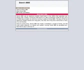 Davesbbs.com(Dave's Old Fashioned Computer Bulletin Board System (BBS)) Screenshot