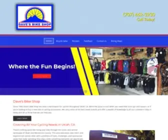 Davesbikeshop.com(Bike Shop in Ukiah) Screenshot