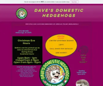 Davesdomestichedgehogs.com(New Page) Screenshot