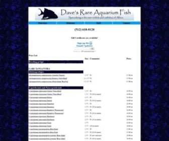 Davesfish.com(Dave's Rare Aquarium Fish) Screenshot