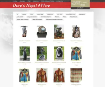 Davesnepalattire.com(Dave's Nepal Attire) Screenshot