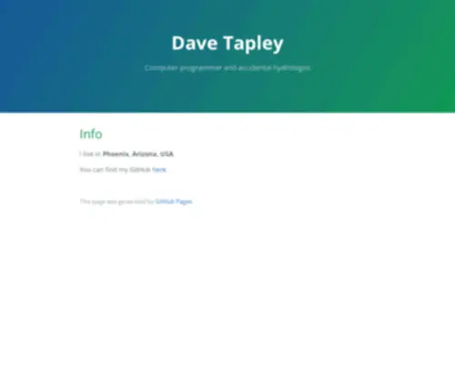 Davetapley.com(Dave Tapley) Screenshot