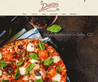 Davetos.com(Daveto's Italian Restaurant) Screenshot