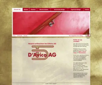 Davico-AG.ch(D'Avico AG) Screenshot