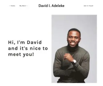 Davidadeleke.com(David I. Adeleke) Screenshot