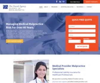 Davidagencymedmalinsurance.com(Professional liability insurance for medical and healthcare professionals) Screenshot