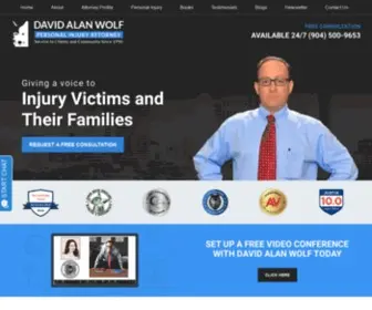 Davidalanwolf.com(Jacksonville Personal Injury Lawyer) Screenshot