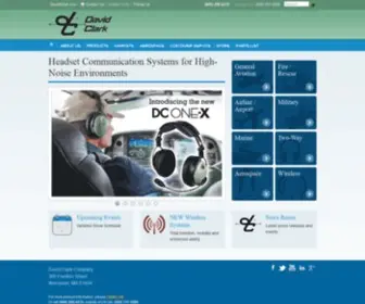 Davidclark.com(David Clark Company) Screenshot