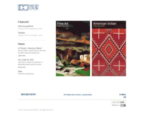 Davidcookfineart.com(David Cook Galleries) Screenshot
