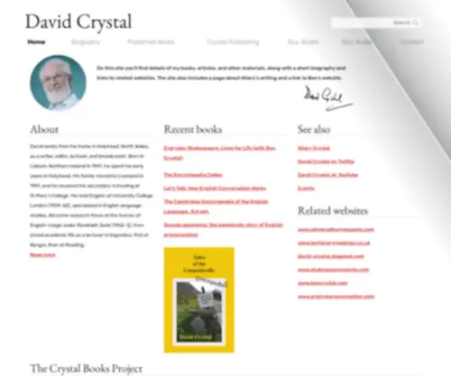 Davidcrystal.com(David Crystal) Screenshot