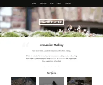 Daviddutko.com(Researcher & Maker) Screenshot