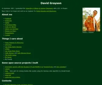 Davidegrayson.com(David Grayson) Screenshot