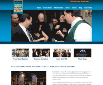 Davidharrismagic.com(Memorable Magic of Trade Show Magician David Harris) Screenshot
