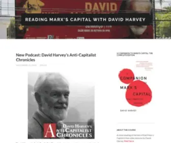 Davidharvey.org(Reading Marx's Capital with David Harvey) Screenshot