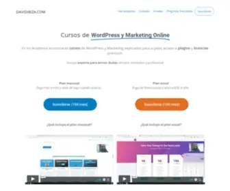 Davidibiza.com(Cursos de WordPress y Marketing Online para Principiantes) Screenshot