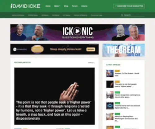 Davidicke.com(David Icke) Screenshot