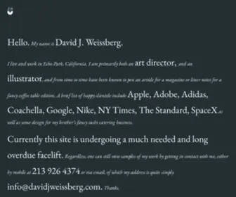 DavidjWeissberg.com(David Joseph Weissberg) Screenshot