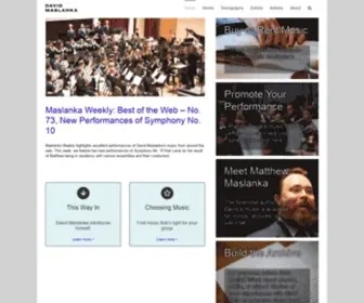 Davidmaslanka.com(The music of David Maslanka) Screenshot