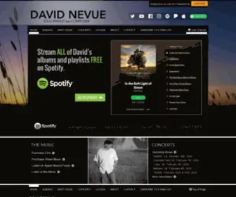 Davidnevue.com(Solo piano music by David Nevue) Screenshot