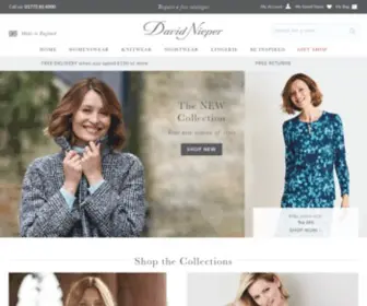 Davidnieper.co.uk(Womenswear, Luxury Ladies' Nightwear and Knitwear Made in England) Screenshot