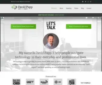 Davidpapp.com(Cyber-security, Social Media, Blockchain, and Tech Expert David Papp) Screenshot