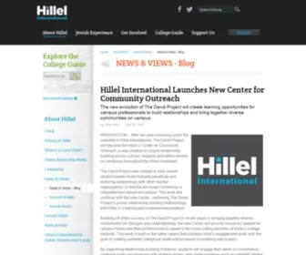 Davidproject.org(Hillel International Launches New Center for Community Outreach) Screenshot