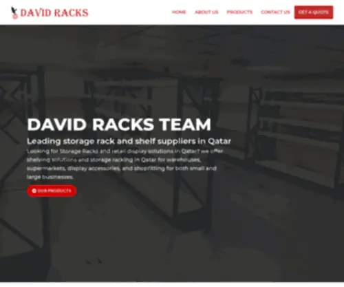 Davidracks.com(Leading storage racks and shelving suppliers in Qatar) Screenshot