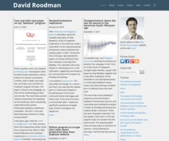 Davidroodman.com(David Roodman's blog) Screenshot