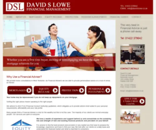 Davidslowe.co.uk(IFA Huddersfield David S Lowe Mortgage adviser Halifax Brighouse Dewsbury Mirfield Bradford Cleckheaton Elland Wakefield) Screenshot