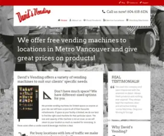 Davidsvending.ca(Vancouver Vending Company & Services) Screenshot