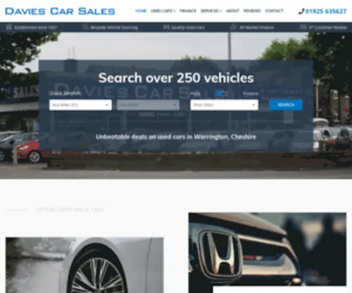 Daviescarsales.co.uk(Used cars for sale in Warrington & Cheshire) Screenshot