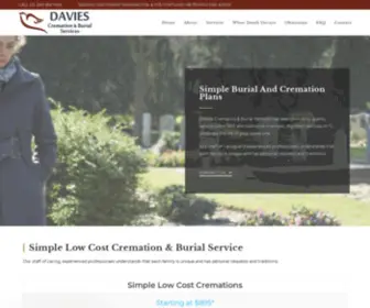 Daviescremationburial.com(Davies Cremation and Burial) Screenshot