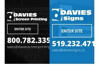 Daviesscreenprinting.ca(Davies Screen Printing) Screenshot